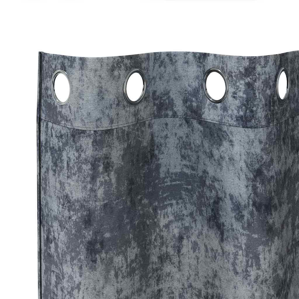 Curtain with Curtains 2 pcs Silver grey 245 x 140 cm Velvet